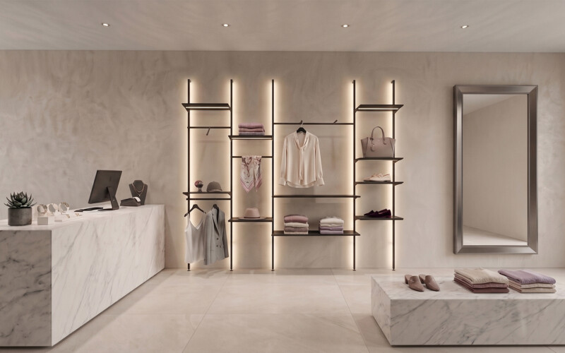 arredo flight nero metallo led retroilluminato