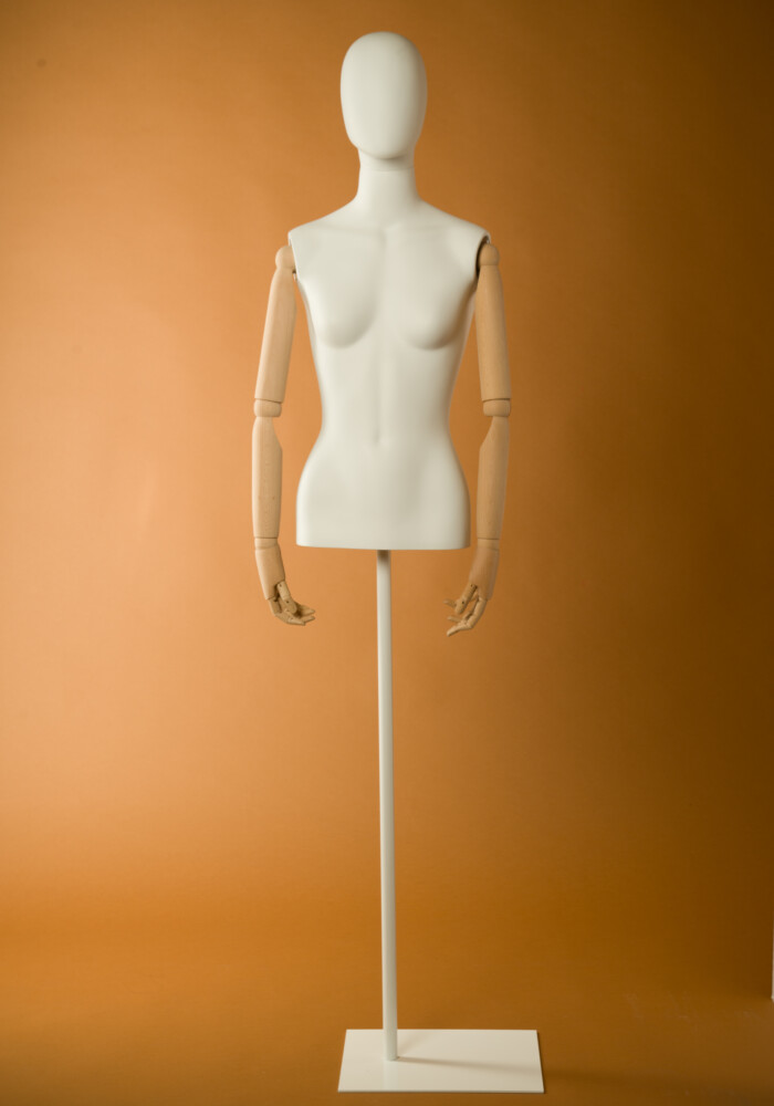 DSC5286 busto vetrina donna uomo braccia legno testa economico usato base bianco