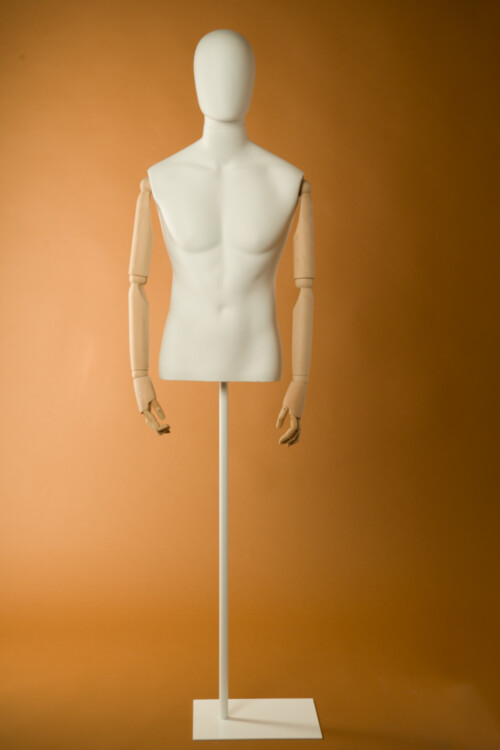 DSC5290 busto vetrina donna uomo braccia legno testa economico usato base bianco