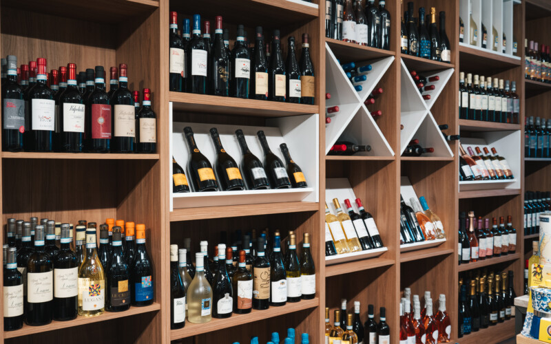 arredo arredamento vineria negozio vino prodotti tipici esposizione bottiglie 22