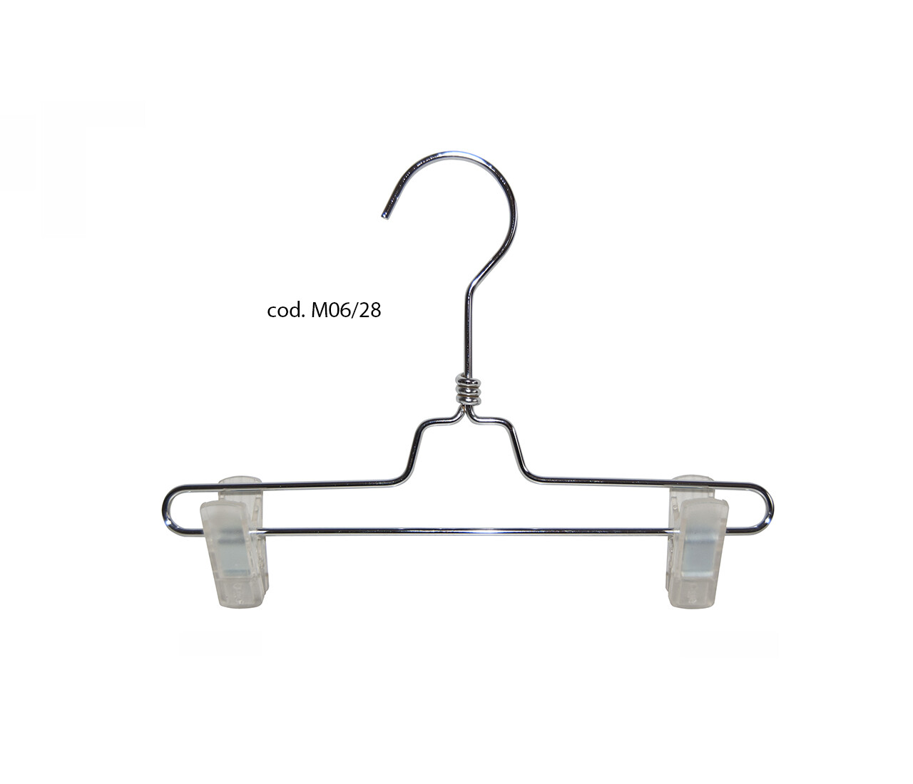 gruccia pinze plastica metallo cromato 28cm