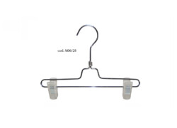 gruccia pinze plastica metallo cromato 28cm